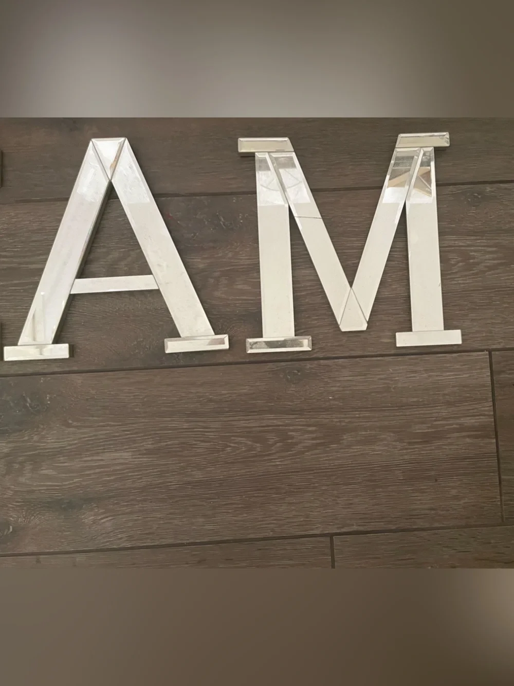 Pottery Barn Teen White 'DREAM' Mirrored Wall Letters